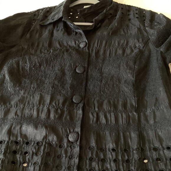 Chico’s Blazer Jacket Women’s Size 2 L Black - Picture 9 of 9